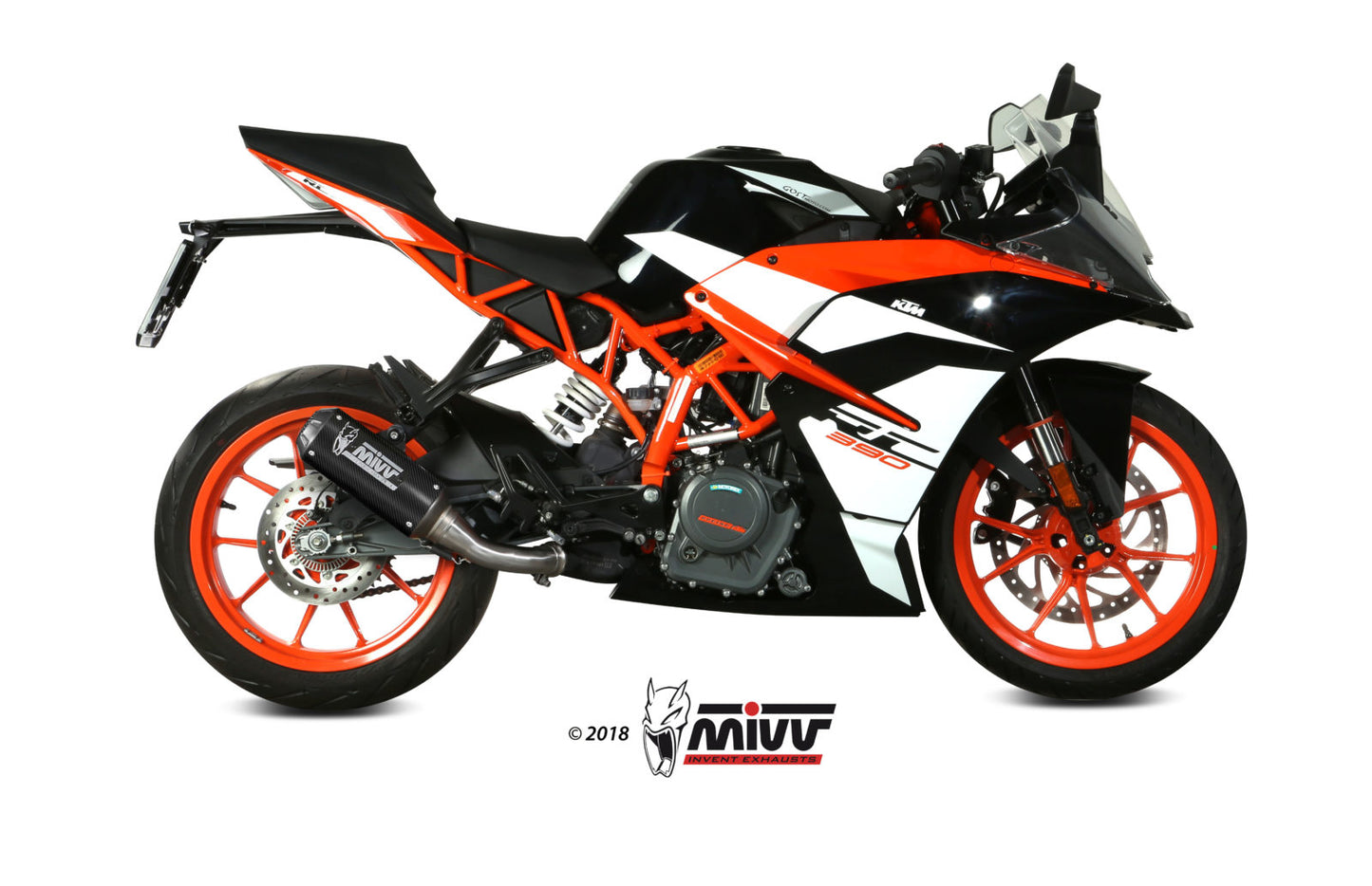 MIVV Slip-on, MK3 Carbon, Standard Exhaust For KTM 125 Duke/390 Duke/RC 125/RC 390 2017-2020