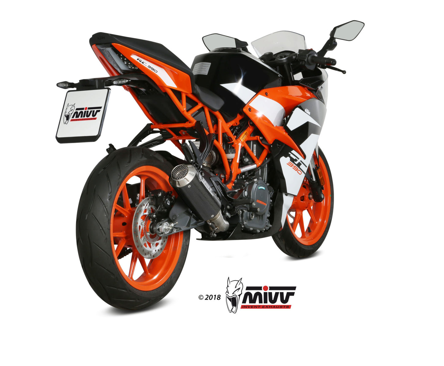 MIVV Slip-on, MK3 Carbon, Standard Exhaust For KTM 125 Duke/390 Duke/RC 125/RC 390 2017-2020