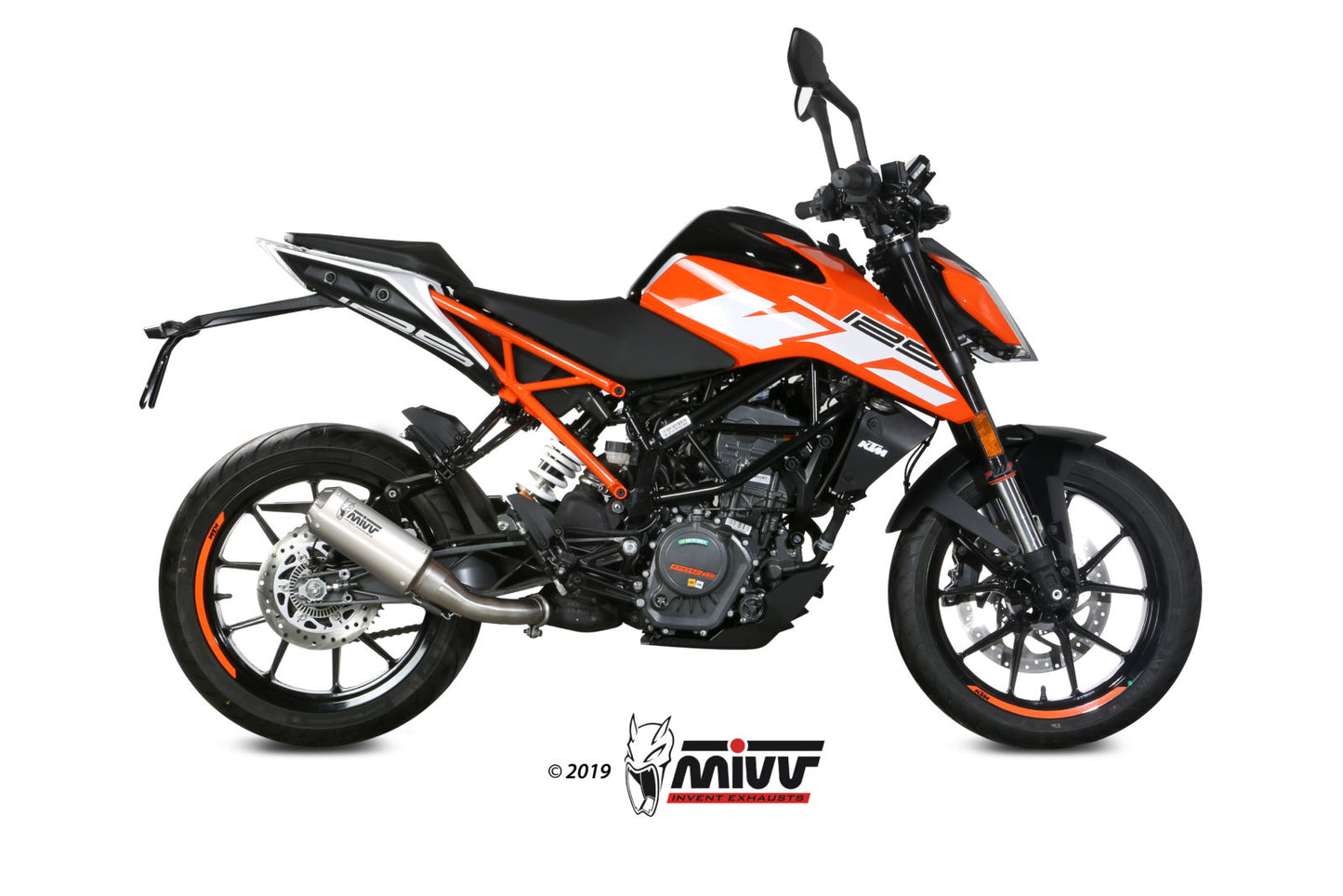 MIVV Slip-on, MK3 Stainless Steel, Standard Exhaust For KTM 125 Duke/390 Duke/RC 125/RC 390 2017-2020
