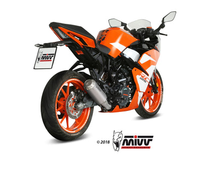 MIVV Slip-on, MK3 Stainless Steel, Standard Exhaust For KTM 125 Duke/390 Duke/RC 125/RC 390 2017-2020