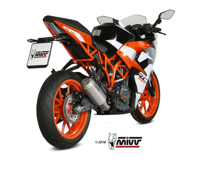 MIVV Slip-on, MK3 Stainless Steel, Standard Exhaust For KTM 125 Duke/390 Duke/RC 125/RC 390 2017-2020