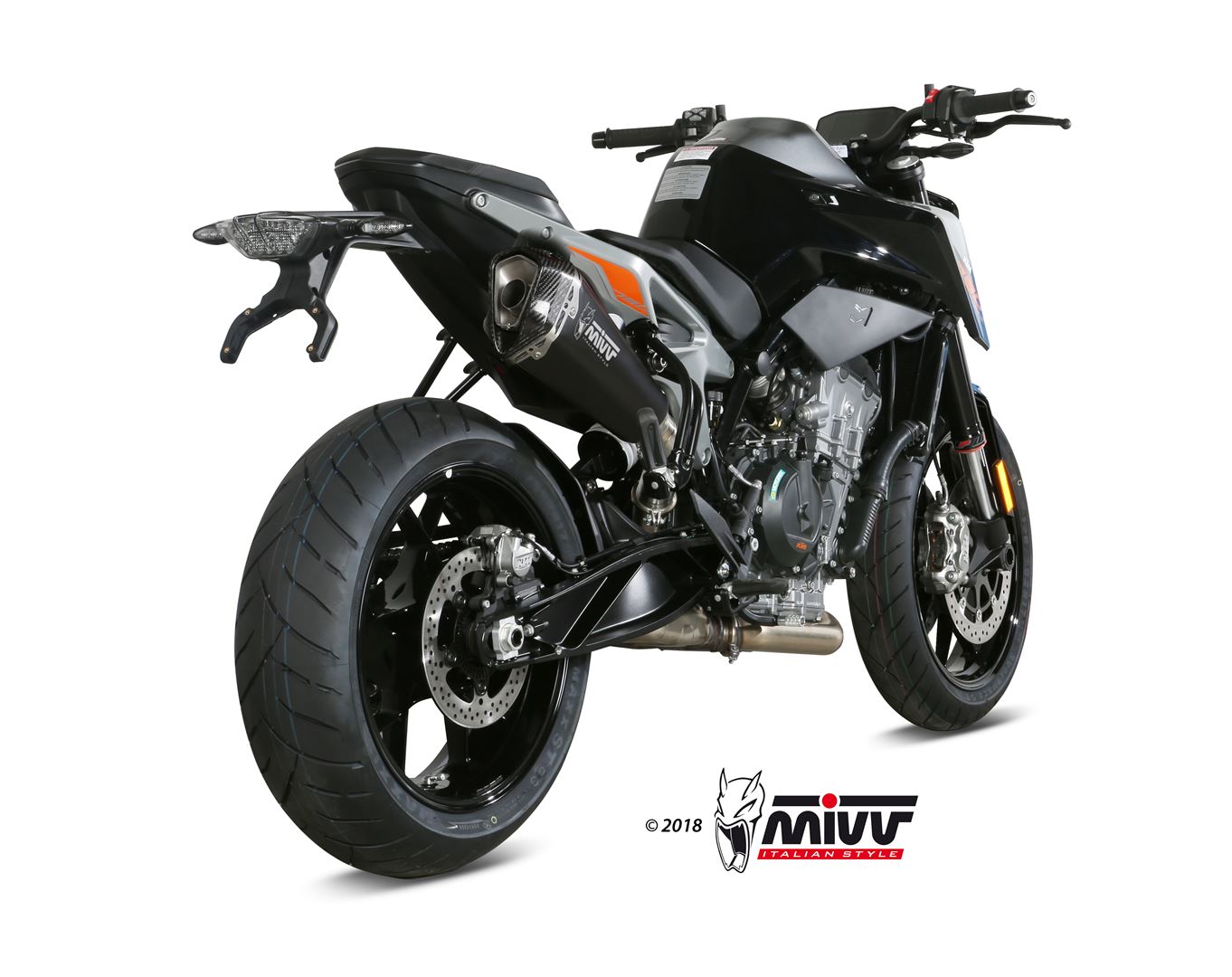 MIVV Slip-on, Delta Race Black, Standard Exhaust For KTM 790 Duke 18-20, 890 Duke 20-22