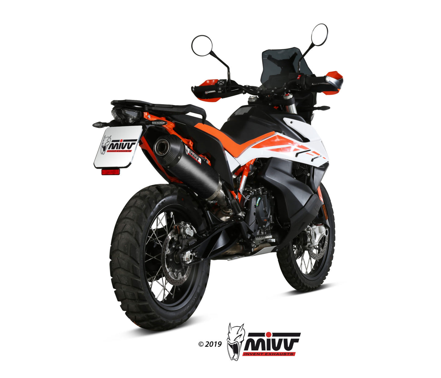 MIVV Slip-on, Oval Carbon, Standard Exhaust For KTM 790 Adventure / R 19-20, 890 Adventure / R 20-22