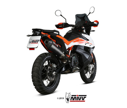 MIVV Slip-on, Oval Carbon, Standard Exhaust For KTM 790 Adventure / R 19-20, 890 Adventure / R 20-22