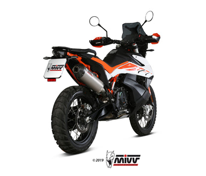 MIVV Slip-on, Oval Titan, Standard Exhaust For KTM 790 Adventure / R 19-20, 890 Adventure / R 20-22