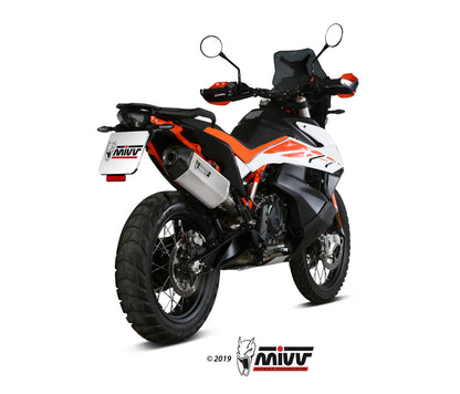 MIVV Slip-on, Oval Stainless Steel, Standard Exhaust For KTM 790 Adventure / R 19-20, 890 Adventure / R 20-22