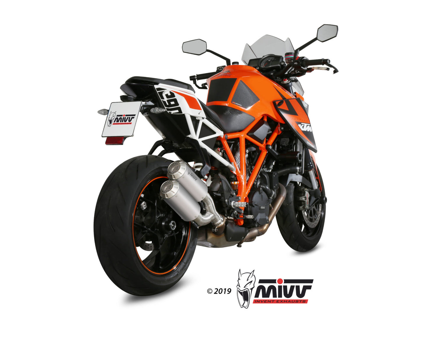 MIVV 2 Slip-on, MK3 Stainless Steel, Standard Exhaust For KTM 1290 Superduke 2014-2019