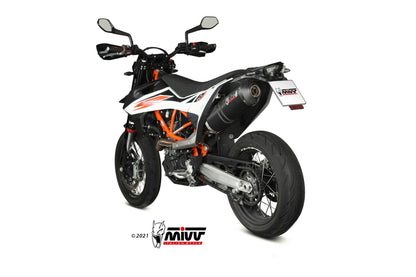 MIVV Slip-on, Oval Black, Standard Exhaust For KTM 690 SMC R 2020-2022