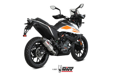 MIVV Slip-on, Oval Titan, Standard Exhaust For KTM 390 Adventure 2020-2022