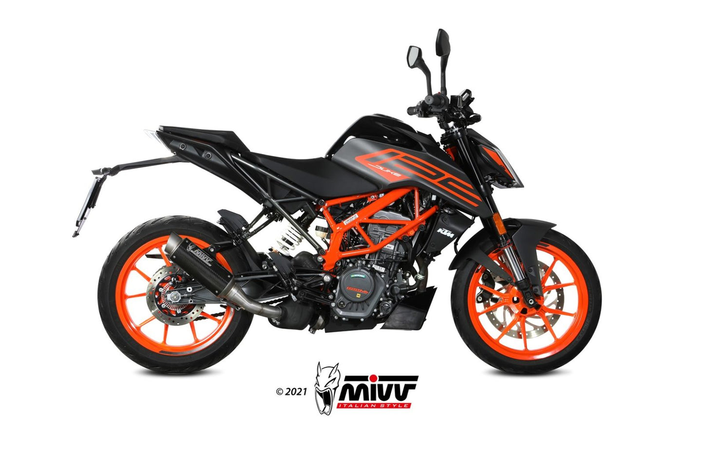 MIVV Slip-on, GPpro Carbon, Standard Exhaust For KTM 125/390 Duke 2021-2022