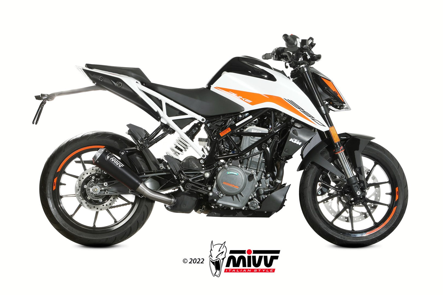 MIVV Slip-on, X-M1 Black, Standard Exhaust For KTM KTM 125/390 Duke 2021-2022