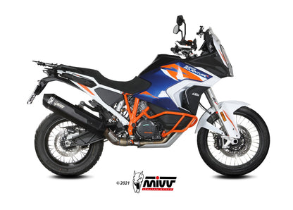 MIVV Slip-on, Speed Edge Black, Standard Exhaust For KTM 1290 Super Adventure / R / S / T 2021-2024