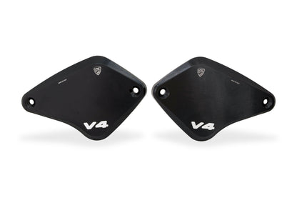 CNC Racing 'Touch Bicolor' Front Brake & Clutch Reservoir Caps for Ducati Diavel V4
