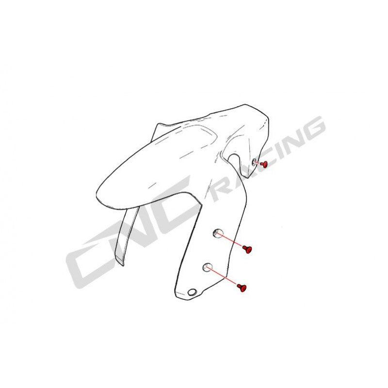 CNC Racing Front Fender Bolt Kit For Ducati 2016+ Multistrada 1200 Enduro / 950 (6)