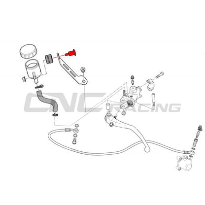 CNC Racing Reservoir Mounting Screw for most Ducati and Motorcycles with Round Brembo Reservoirs