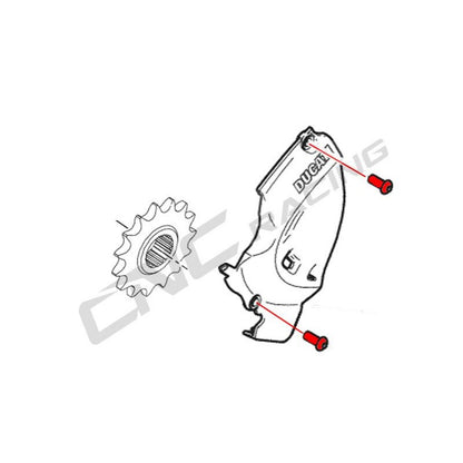 CNC Racing Titanium Bolt kit for Front Sprocket cover For all Ducati's (except Panigale and Monster 1200/821) (2) M6x16