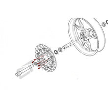 CNC Racing Titanium Bolt kit for Single Front brake rotor (5) M8x20