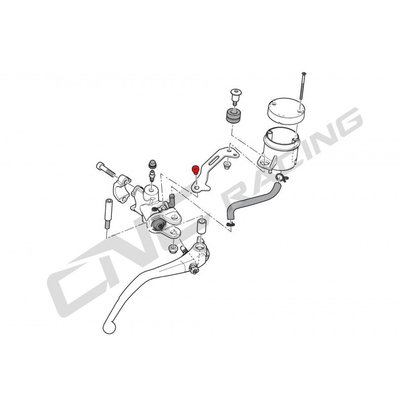 CNC Racing Titanium Reservoir Braket Screw for most Ducati
