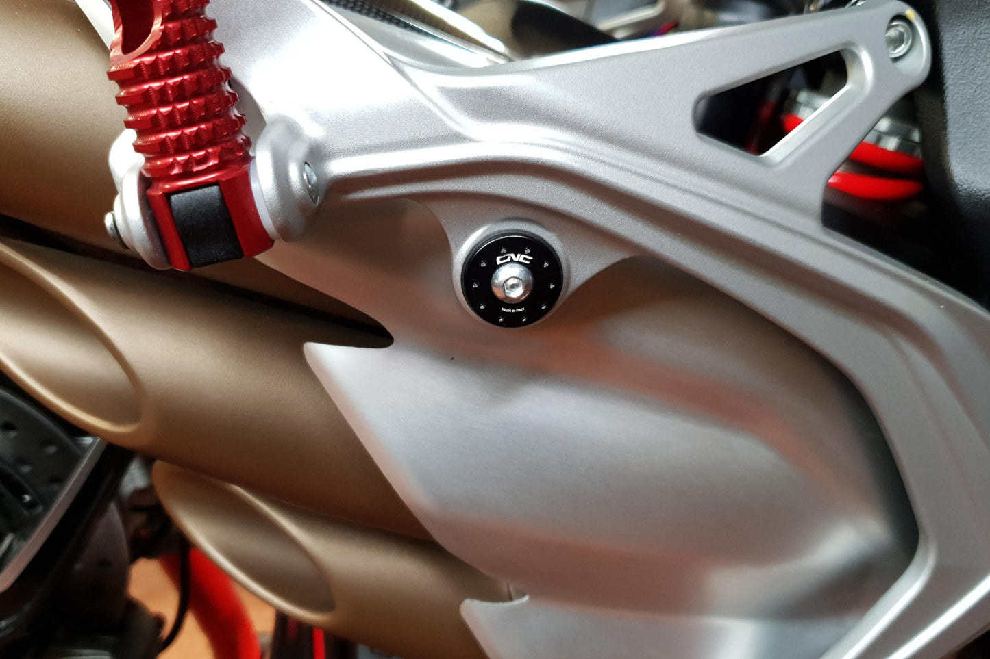 CNC Racing Machined Aluminum Collar and Bolt Kit For Exhaust Mount for MV Agusta F3 / B3  (675 / 800) models