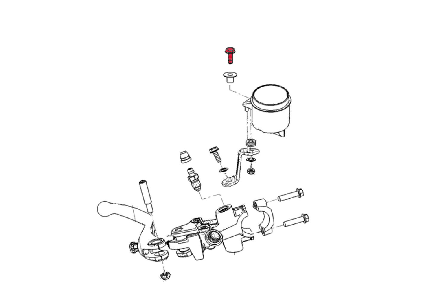 CNC Racing Rear Front Reservoir Mount Screw for the Aprilia RS 660