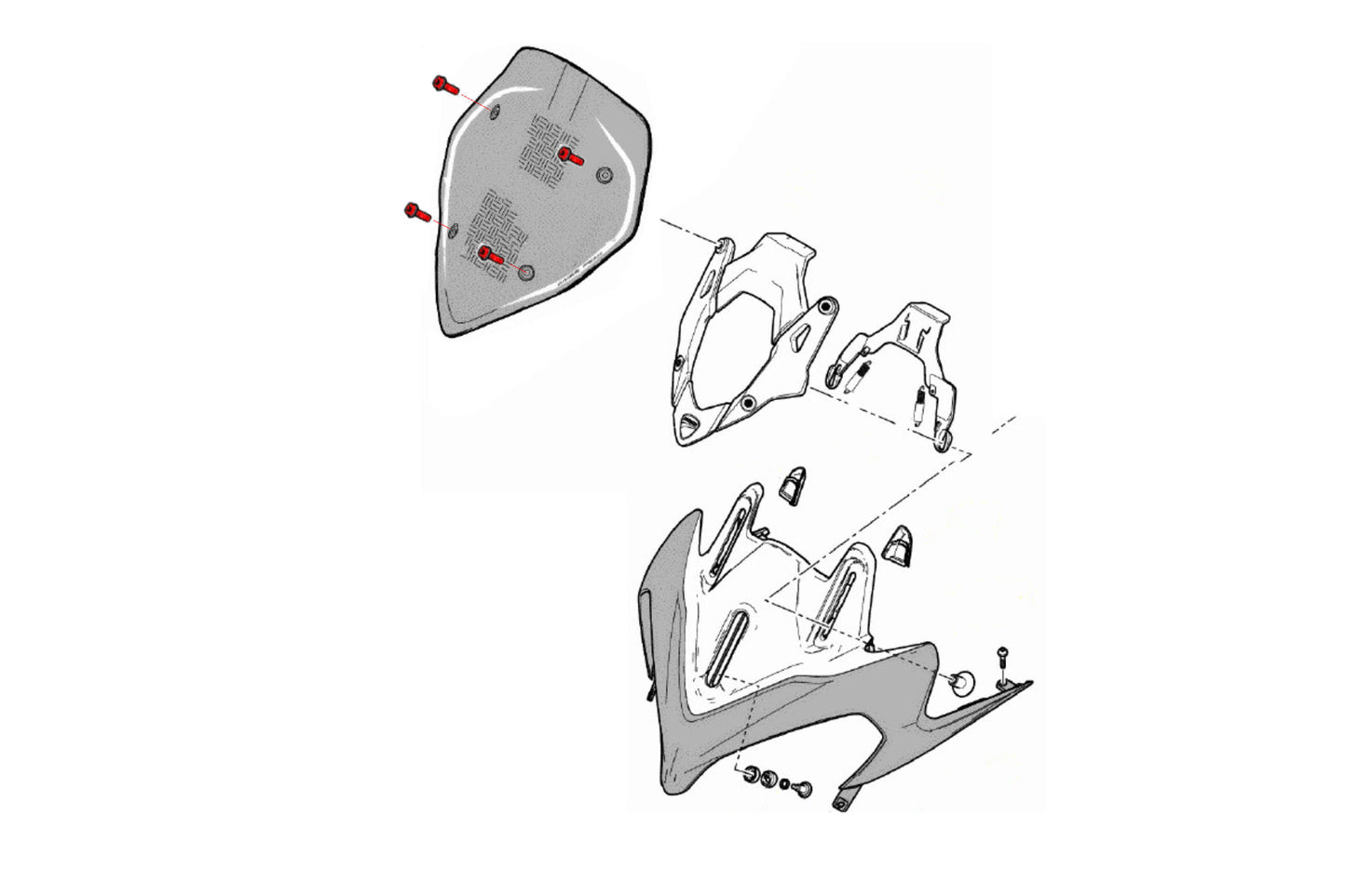CNC Racing Ducati Multistrada 1200 / 1200 S / Sport / Touring (13-14) Bolt Kit for Carbon Windshield