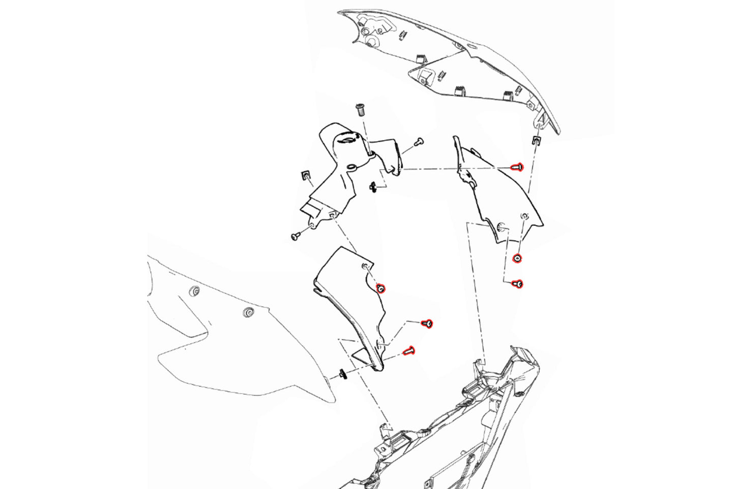 CNC Racing Steering Head Cover Bolt Kit for the Ducati Streetfighter V2