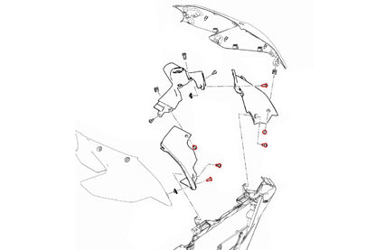 CNC Racing Steering Head Cover Bolt Kit for the Ducati Streetfighter V2