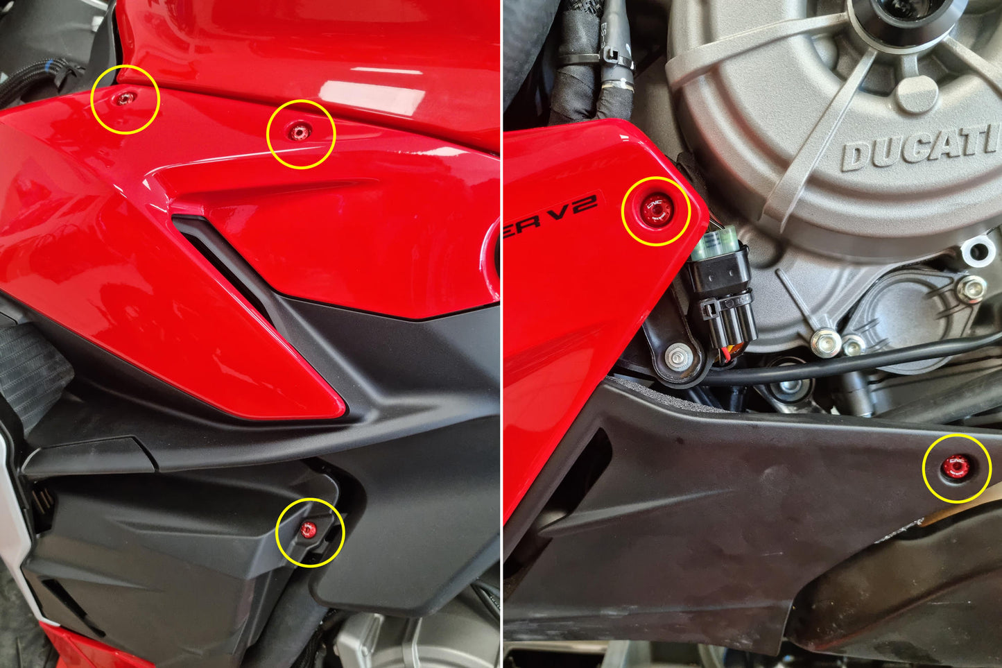 CNC Racing Side Fairing Bolt Kit for the Ducati Streetfighter V2