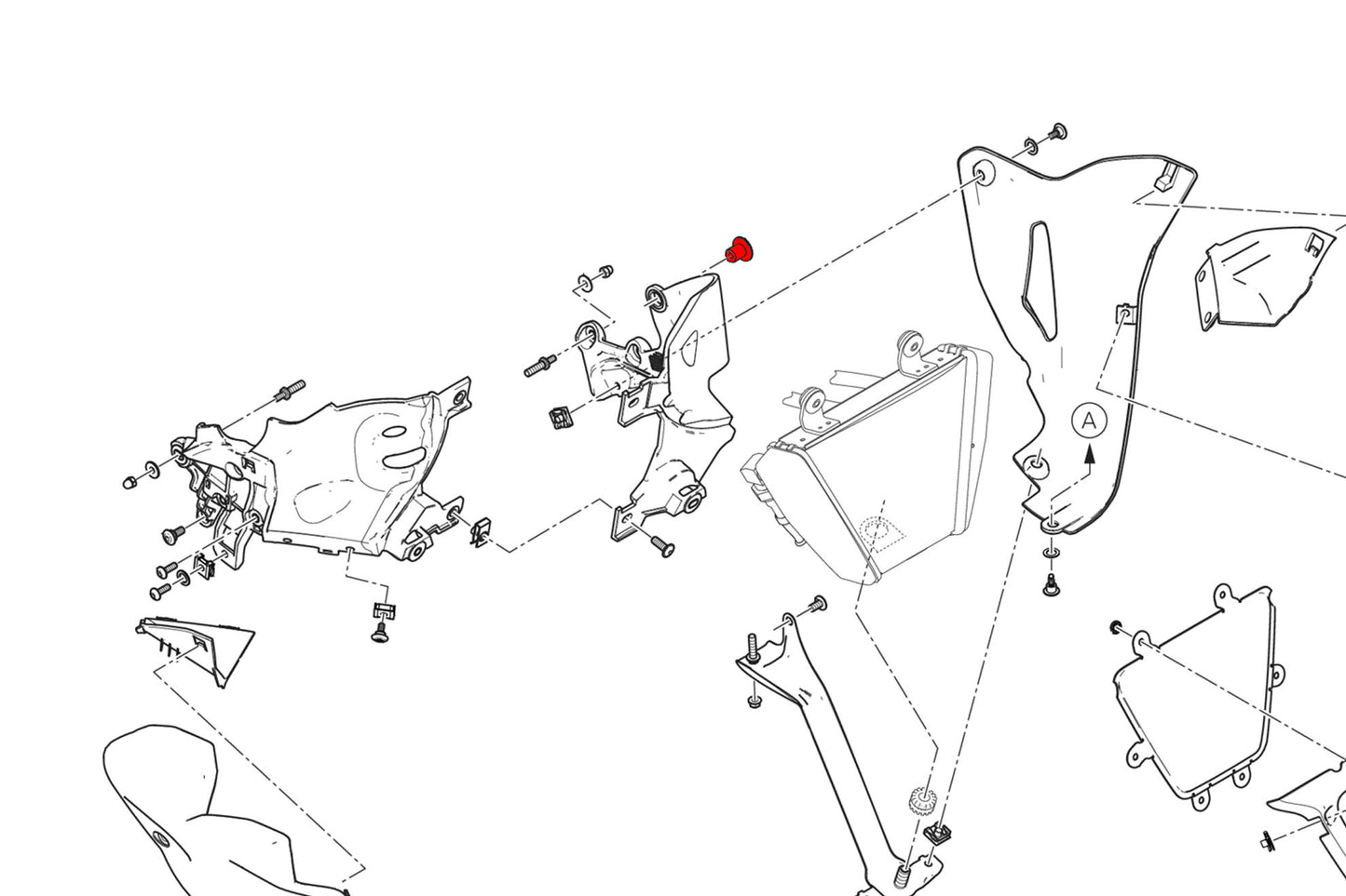 CNC Racing Belly Pan Left Side Support Screw Kit for the Ducati Diavel V4