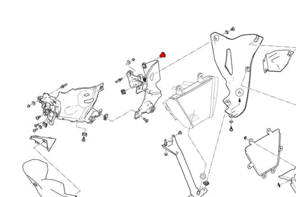 CNC Racing Belly Pan Left Side Support Screw Kit for the Ducati Diavel V4