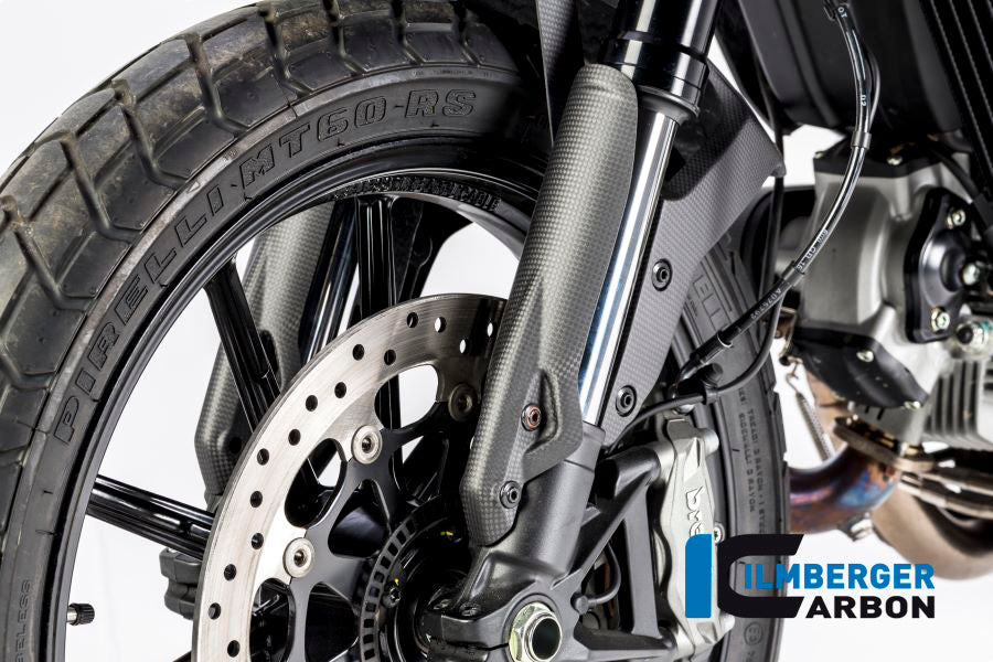 Ilmberger Carbon Standpipe Cover, Left for the Ducati Scrambler Icon / Scrambler Full Throttle '14-25 / Scrambler Classic '14-20 / Scrambler Cafe Racer '14-23