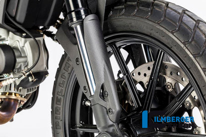 Ilmberger Carbon Standpipe Cover, Right for the Ducati Scrambler Icon / Scrambler Full Throttle '14-25 / Scrambler Classic '14-20 / Scrambler Cafe Racer '14-23