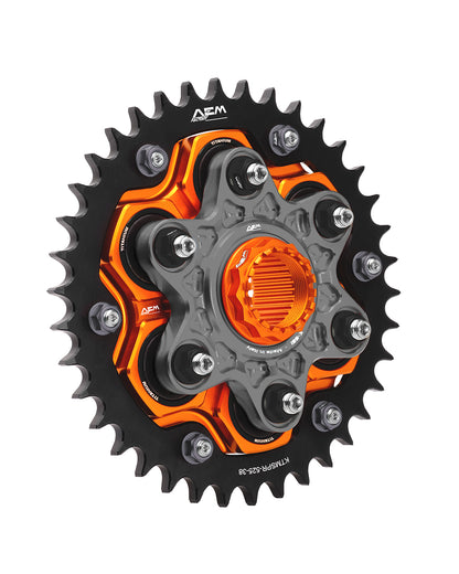 AEM FACTORY - KTM TITANIUM CUSH DRIVES WITH COLOR MATCHED ALUMINUM NUTS