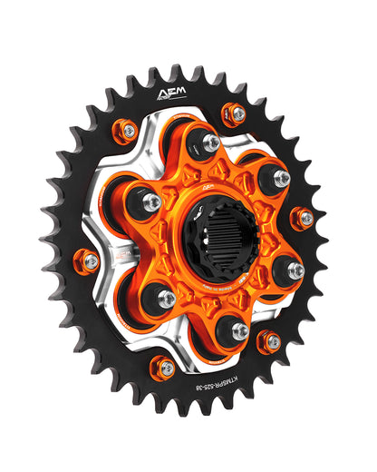 AEM FACTORY - KTM STAINLESS CUSH DRIVES WITH COLOR MATCHED ALUMINUM NUTS