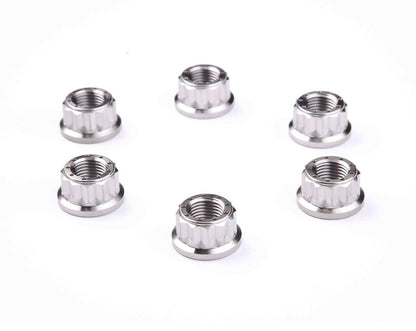 Motocorse set of 6 Titanium Rear Hub Flange (Sprocket Carrier) nuts for Ducati