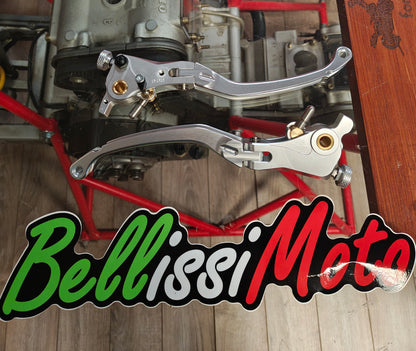 CNC Racing Limited Edition SILVER RACE Folding Adjustable Brake and Clutch Lever Set for Ducati, and MV Agusta F4 RR/RC - 190mm