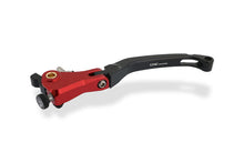 CNC Racing Billet RED RACE Folding Adjustable Clutch Lever for Aprilia, Ducati, and MV Agusta F4 RR/RC - 190mm