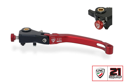 CNC Racing TROY BAYLISS LIMITED EDITION Billet RACE Folding Adjustable Clutch Lever for Aprilia, Ducati, and MV Agusta F4 RR/RC - 190mm