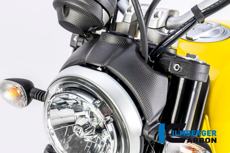 Ilmberger Carbon Headlight Cover for the Ducati Scrambler Icon / Scrambler Full Throttle '14-25 / Scrambler Classic '14-20 ETC