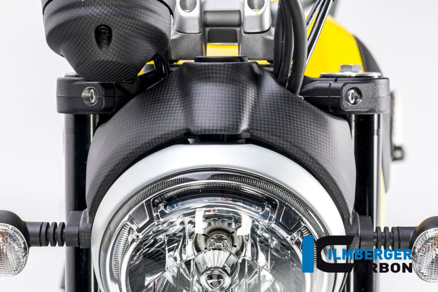 Ilmberger Carbon Headlight Cover for the Ducati Scrambler Icon / Scrambler Full Throttle '14-25 / Scrambler Classic '14-20 ETC
