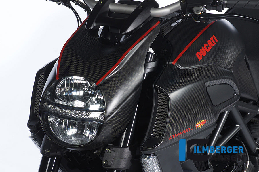 Ilmberger Carbon Headlight Cover Carbon for the Ducati Diavel 2011 - 2014