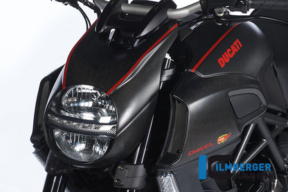 Ilmberger Carbon Headlight Cover Carbon for the Ducati Diavel 2011 - 2014