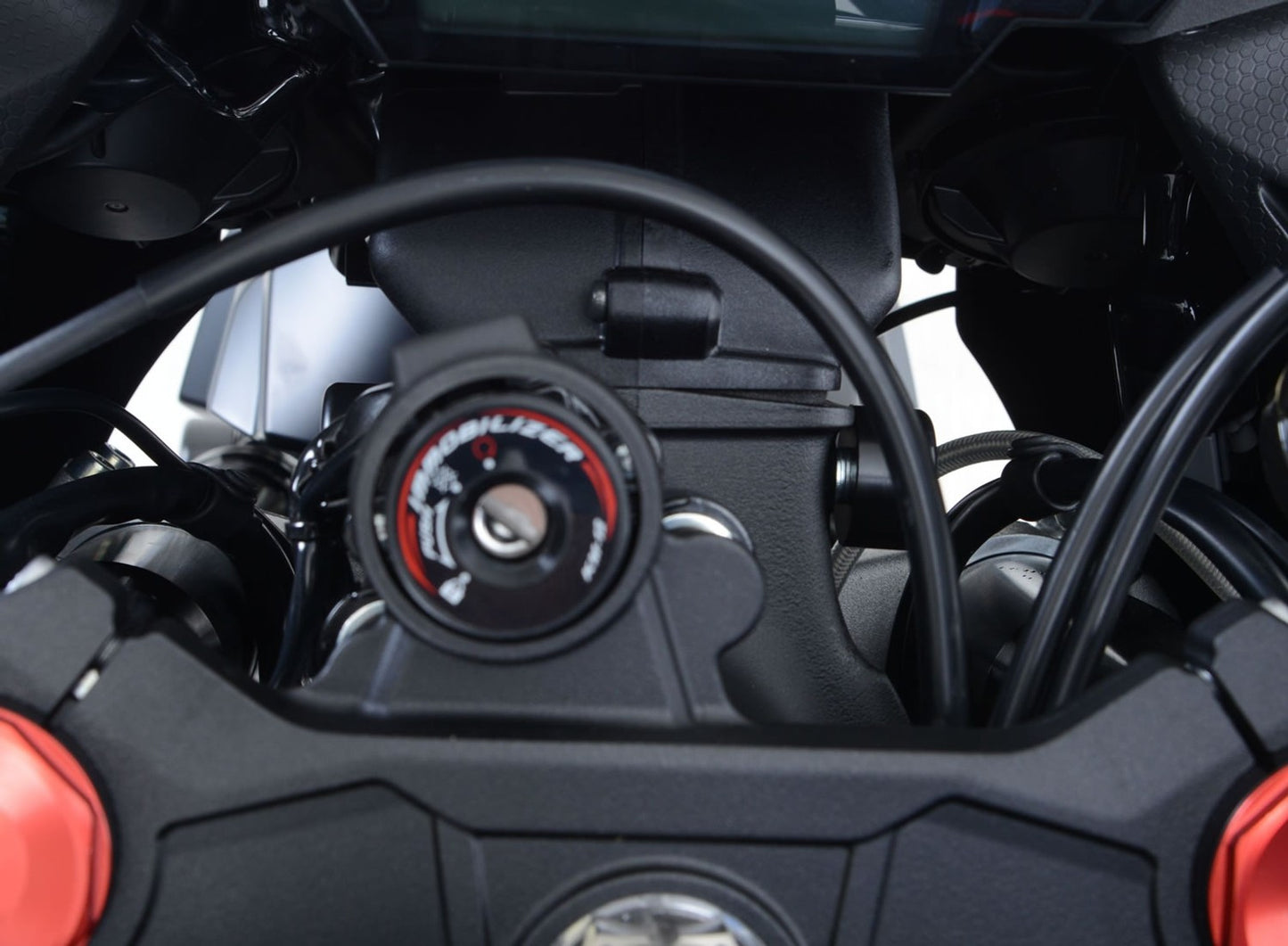 R&G Racing Lockstop Savers (cannot use manufacturer's steering lock with this product!) for Kawasaki ZX-10R '16-'22, ZX-10RR '21-'22