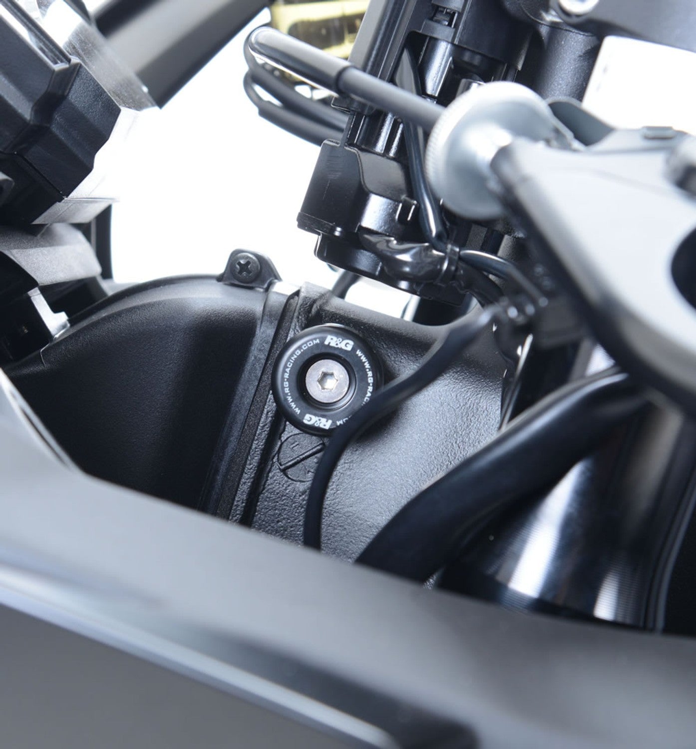 R&G Racing Lockstop Savers (cannot use manufacturer's steering lock with this product!) for Kawasaki ZX-10R '16-'22, ZX-10RR '21-'22