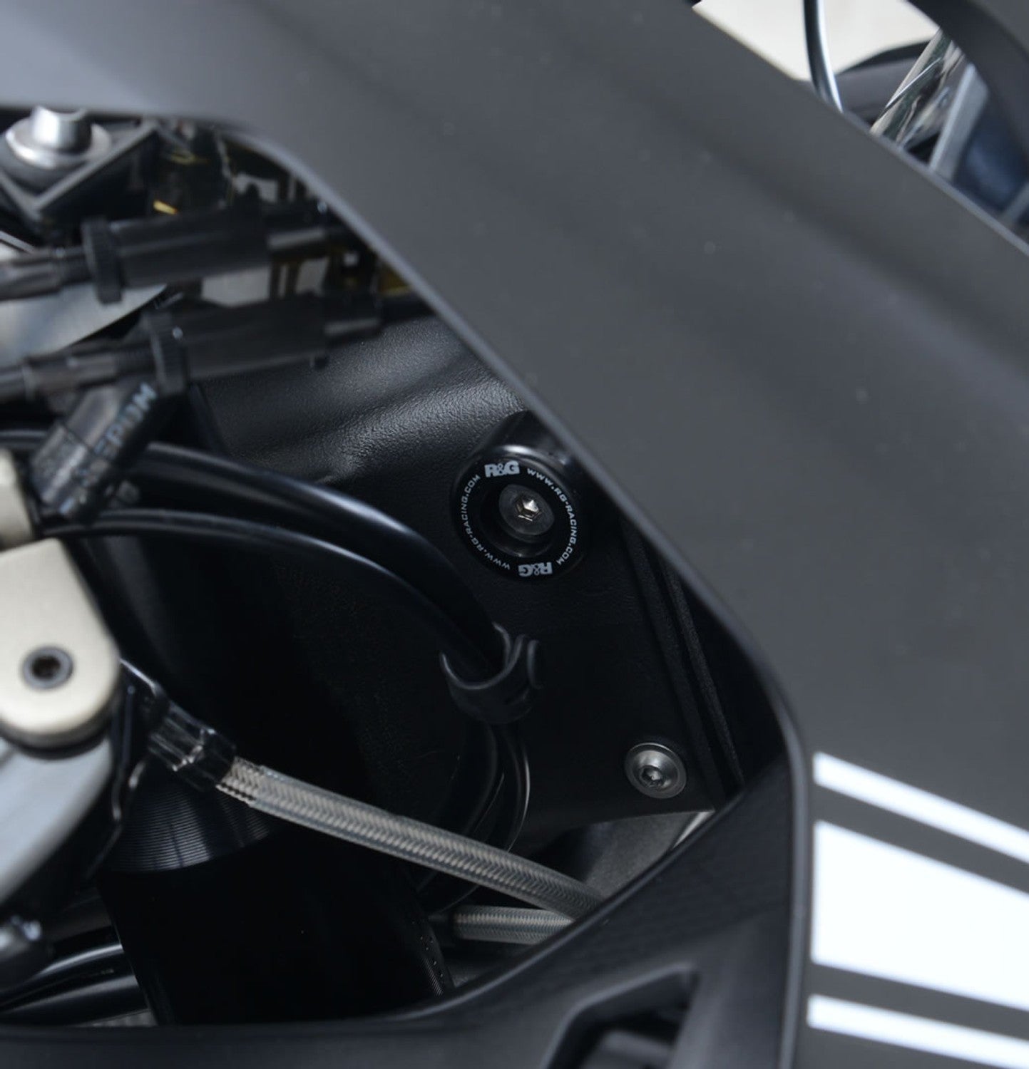 R&G Racing Lockstop Savers (cannot use manufacturer's steering lock with this product!) for Kawasaki ZX-10R '16-'22, ZX-10RR '21-'22