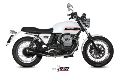 MIVV 2 Slip-on, Ghibli Black, Standard Exhaust For Moto Guzzi V7 Classic / Special 2008-2016