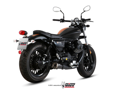 MIVV 2 Slip-on, Ghibli Black, Standard Exhaust For Moto Guzzi V9 Bobber/ Roamer 2016-2022