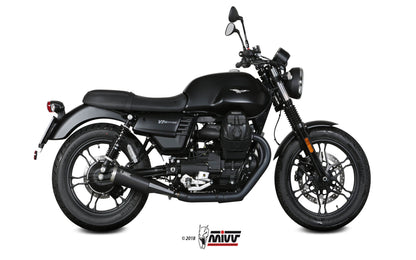 MIVV 2 Slip-on, Ghibli Black, Standard Exhaust For Moto Guzzi V7 III 2017-2022