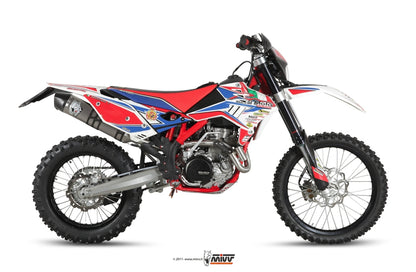 MIVV Full System 1X1, Oval Stainless Steel, Standard Exhaust For Beta 350 RR/400 RR/450 RR 2011-2012