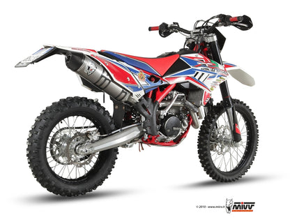 MIVV Full System 1X1, Oval Stainless Steel, Standard Exhaust For Beta 350 RR/400 RR/450 RR 2011-2012
